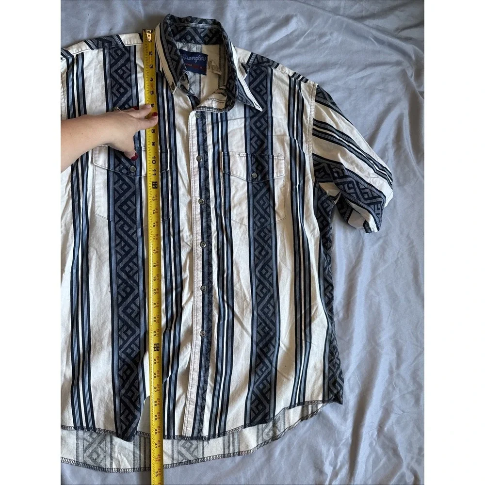 Wrangler Shirt Men X Long Tails Ranch Rider Rodeo Western Aztec Adult 17 - Picture 3 of 10